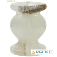 Подсвечник из камня оникс, диаметр отверстия 8мм (цвет в ассортименте)