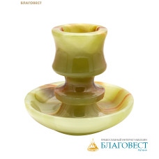 Подсвечник из камня оникс, диаметр отверстия 23мм