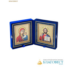 Складень венчальный 14х15,5см, бархат