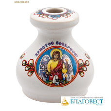 Подсвечник ХВ, высота 4см, диаметр отверстия 7мм, керамика