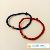 Браслет-комбоскини с иконочкой Свт.Спиридона, Corfu