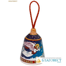 Рождественский колокольчик, высота 5см, керамика