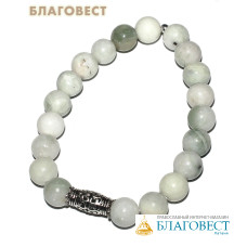 Четки-браслет из агата, 90 псалом, 20 зёрен, (диаметр 60мм, зерно 8мм)